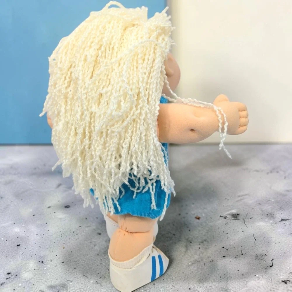 VTG 90's Mattel Cabbage Patch Kids Doll Blonde Yarn Crimped Hair Corduroy 1990